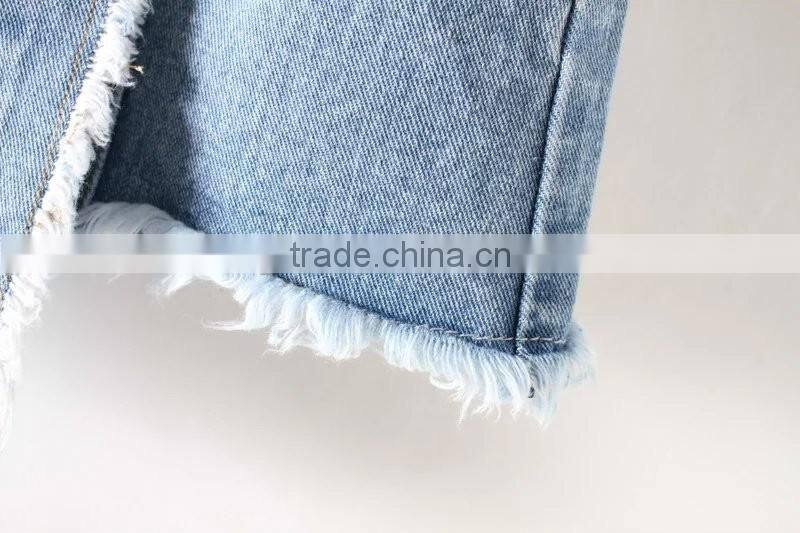 Asymmetric Denim Skirt Straight Single Breasted Skirt