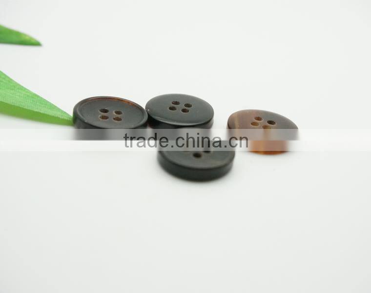 Real Natural Buffalo Horn Buttons for Formal Clothes Brown Buttons