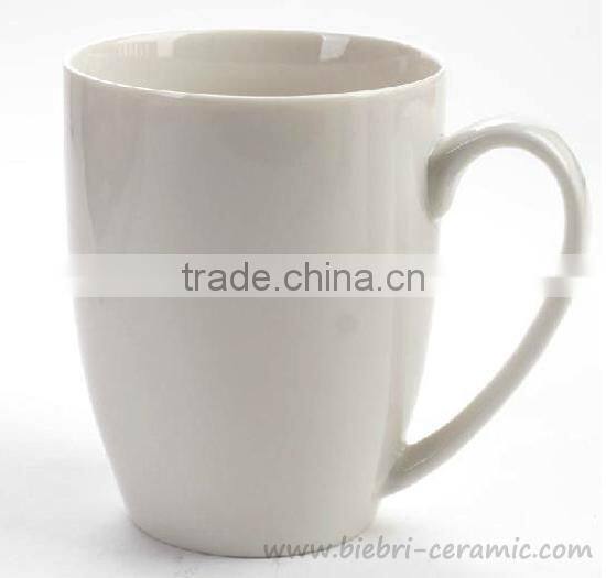 Plain White Food Safety Tea Coffee Mugs Cups Ceramic Porcelain With Decal Artwork Customized Design