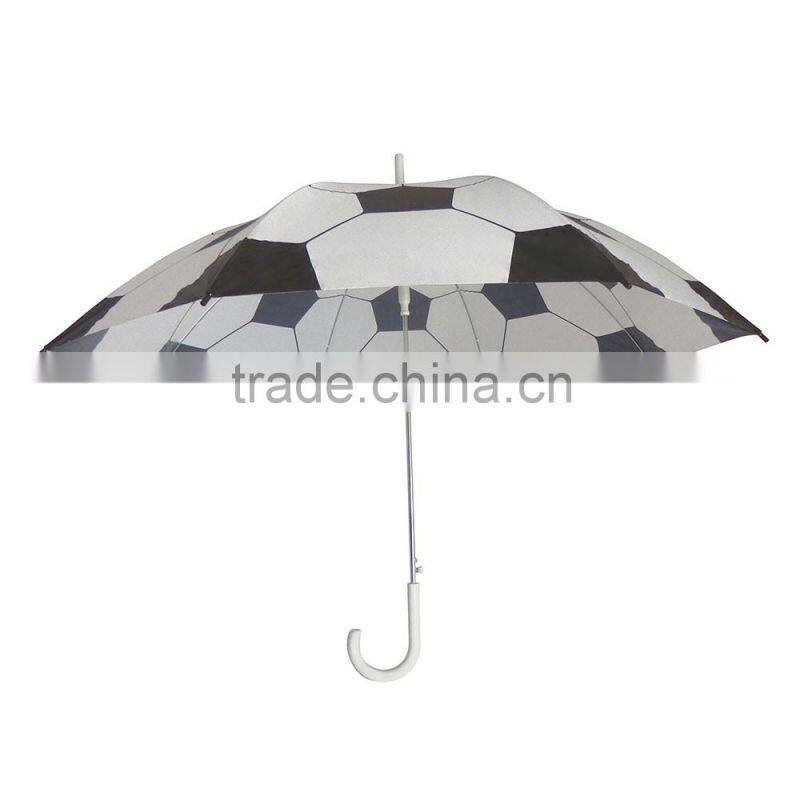 Automatic open long arm outdoor sunny rain umbrella with football color