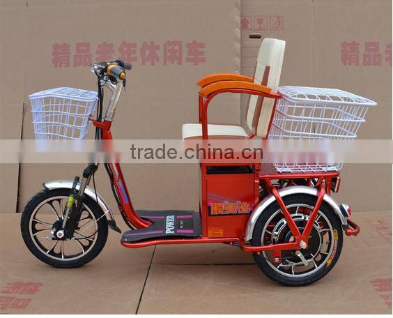 Adult 3 Fat Wheel Electric Bicycle/Trike With Lithium Battery Inside