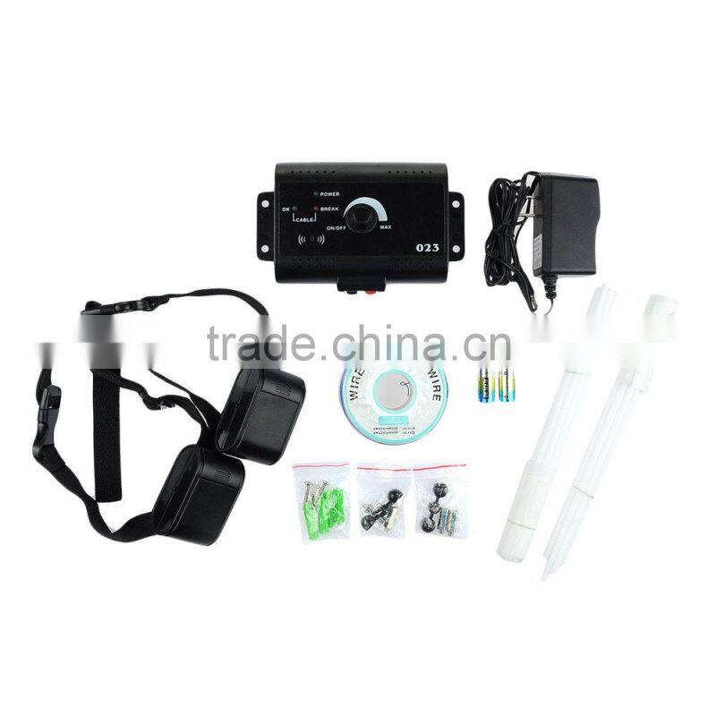 Electric Pet Fence System with Buried Wire Shock Collar for 2 Dogs Waterproof