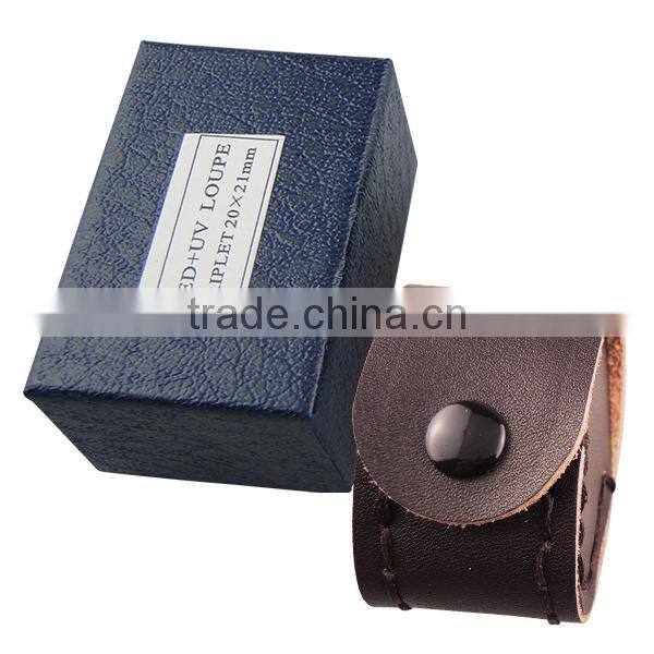 20X Jeweler Loupe Magnifier + LED & UV light 21mm Lens Jewel Identifier Tool