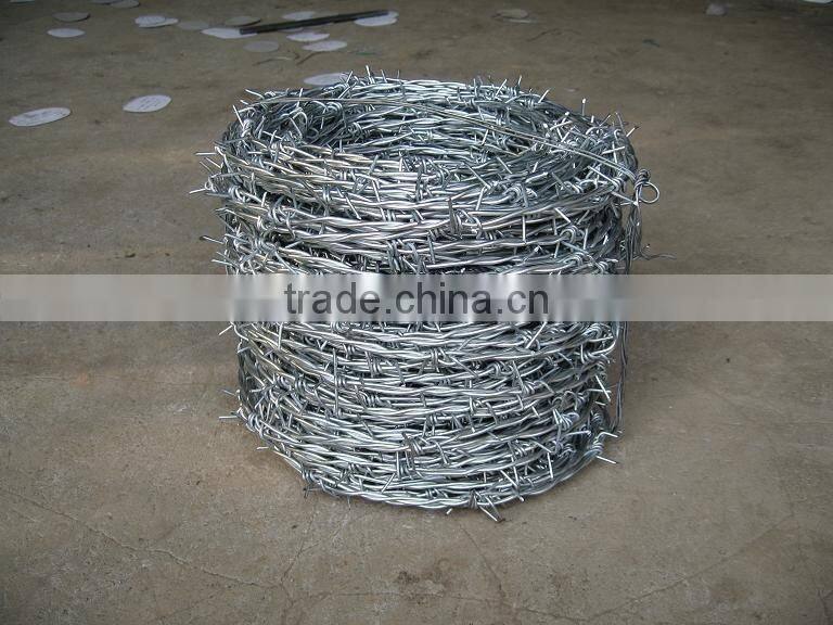 China hot-dipped/electro galvanized barbed wire