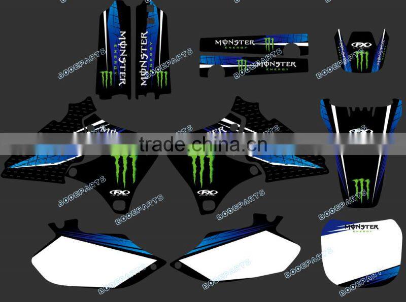 New Style (power black) TEAM GRAPHICS & BACKGROUNDS kits FOR YAMAHA YZ250F YZ400F YZ426F 1999 2000 2001 2002 DST0284