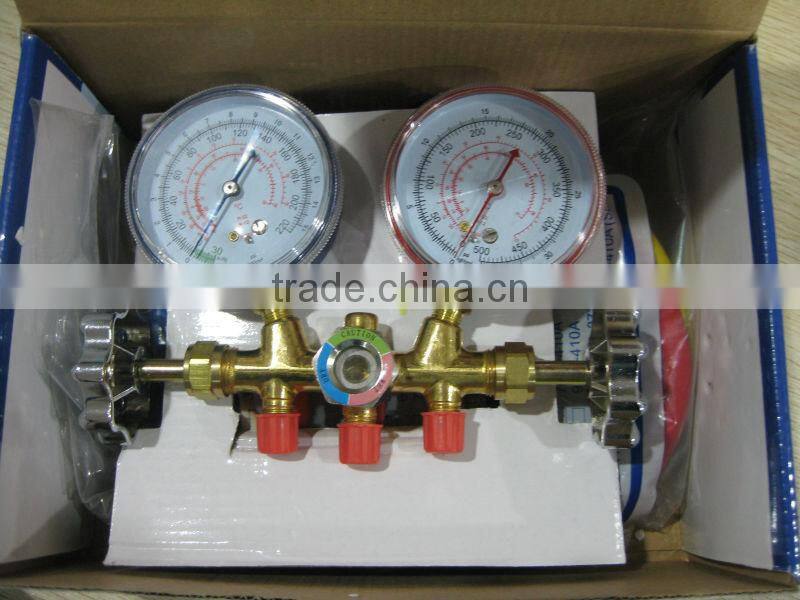 A/C manifold set with sight glass / Manifold brass gauges set / Manifold Gauge Set