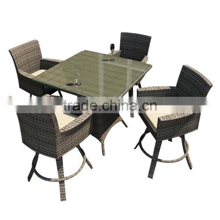 Wholesale 4 seats all weather wicker used home bar furniture