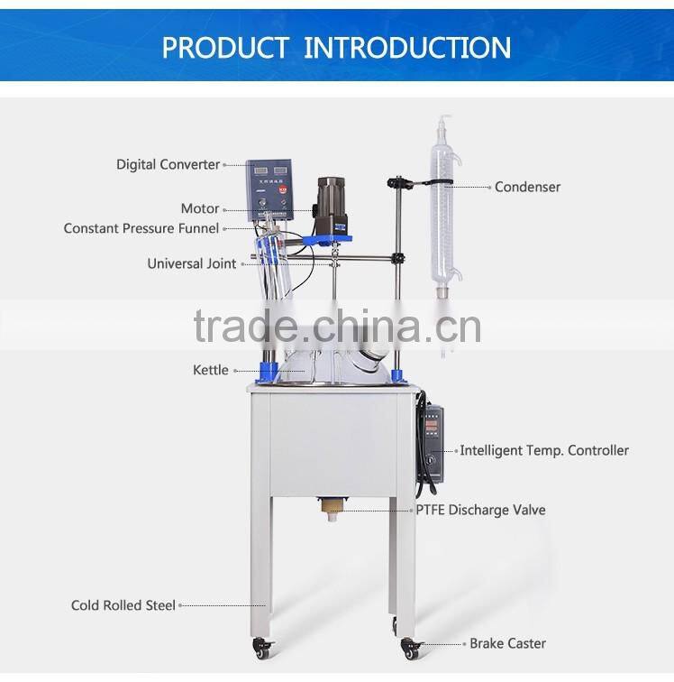 Single Layer Glass Reactor Vessel