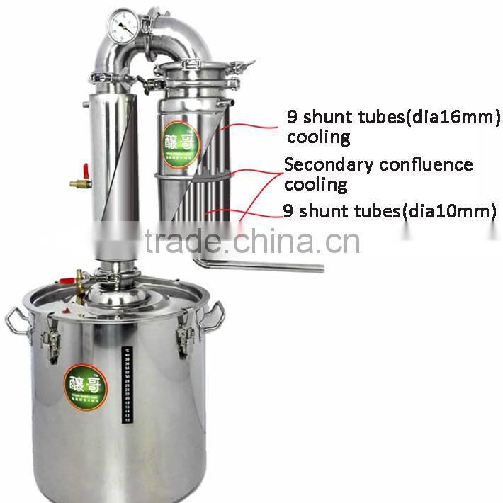 Large Multifunction!25L Household Stainless Steel Alochol Distiller For Sale Home Wine Distiller Distillation/Brewing Device