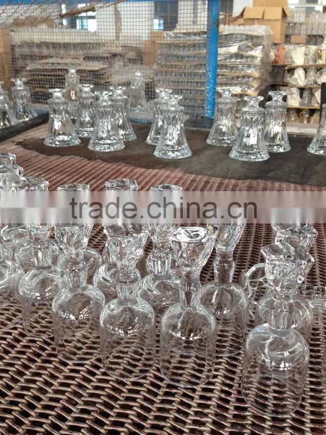 golden manual painting lead free crystal whiskey decanter set