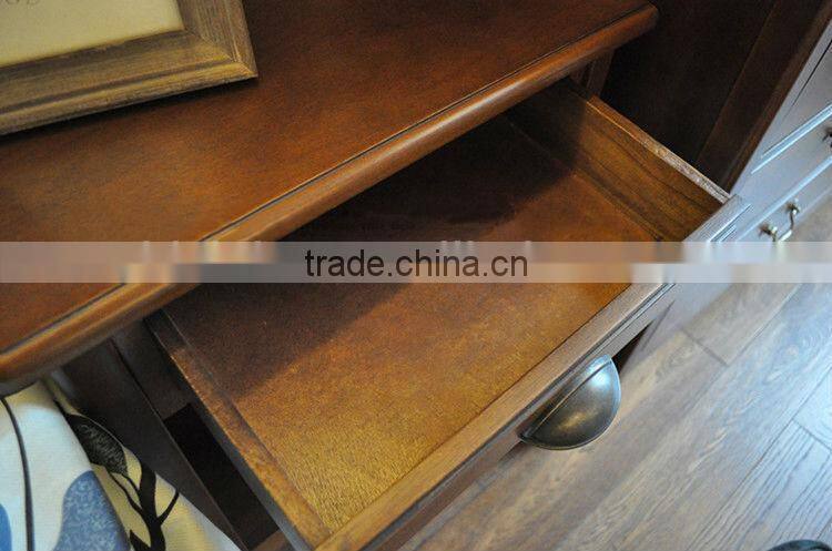 Concise Spanish style wooden bedroom nightstand