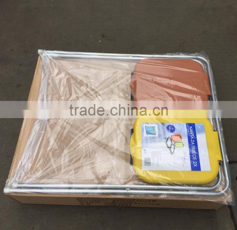 Vivinature Convenient double Garbage Bag Holders for Trash Bag Rack Rubbish Bin Portable Plastic Car Trash Bag Frame Holder