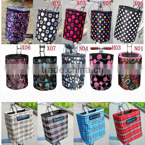 2014 new style Foldable oxford cloth bicycle front basket