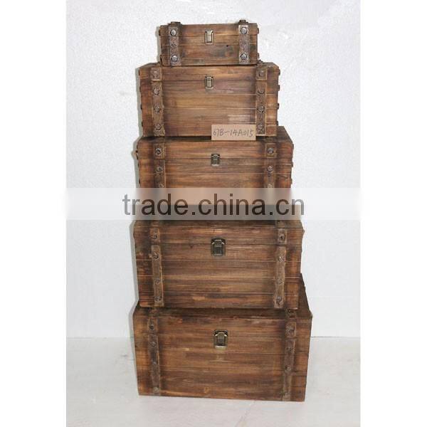 Wooden Old Style Storage Box Wooden Distressed Box Cheap Wooden Boxes