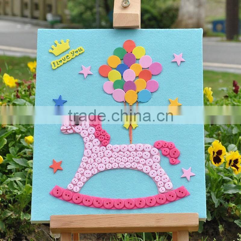 16052510 factory directly selling for Children handmade ready cutting felt puzzle kit
