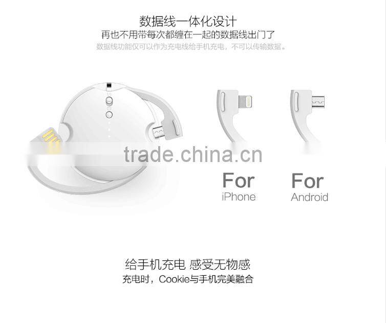 Newest Innovate Multifunction Flash Driver Mini 1020 mAh Power Bank With Charger Cable U disk