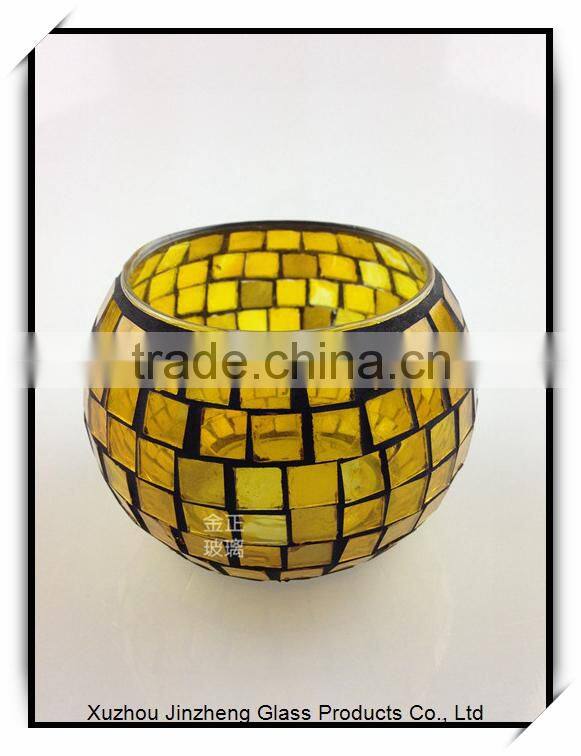 Wholesale family glass Mosaic candlestick
