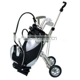 hot sale Creative Christmas gifts w/3 Pens Mini Golf Cart Pen Holder