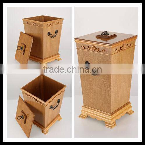 Luxury Decorative Wooden Trash Can