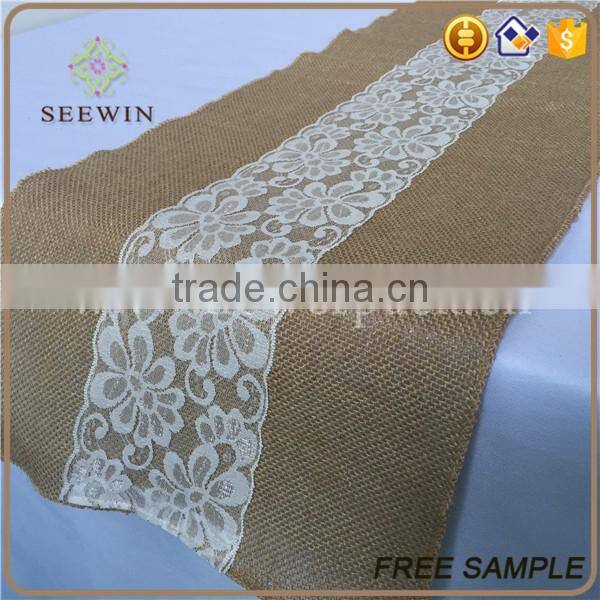 100% burlap table runner for home and wedding