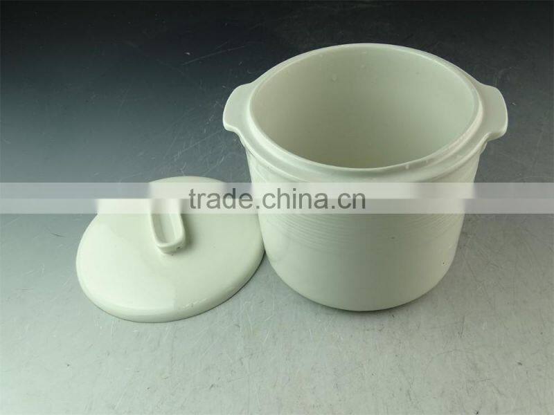 Stock Wholesale fine porcelain ware, porcelain soup tureen for hotel with lid