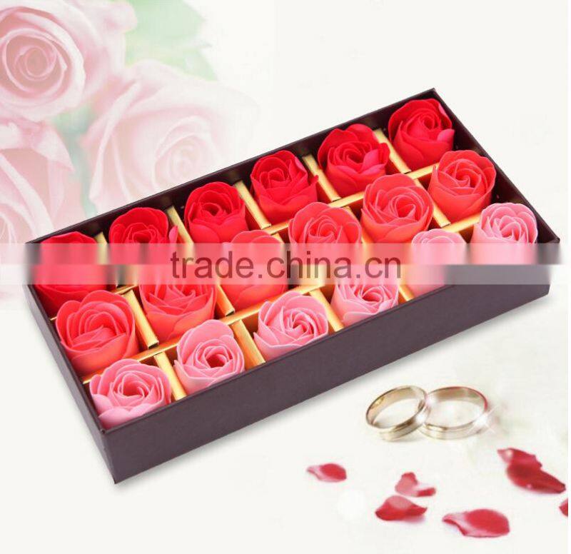 Romantic Gifts Coffee Box 18pieces Rose Flower Soap