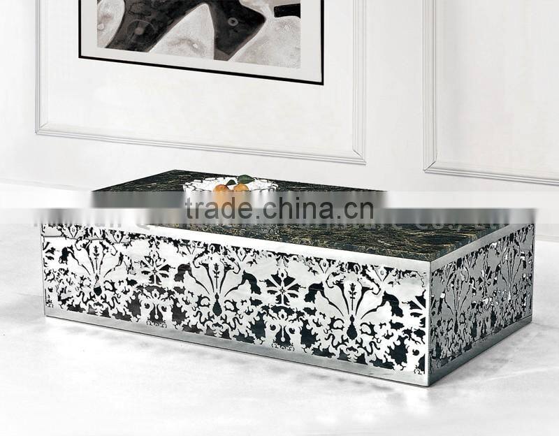 crave stainless steel marble coffee table centre table