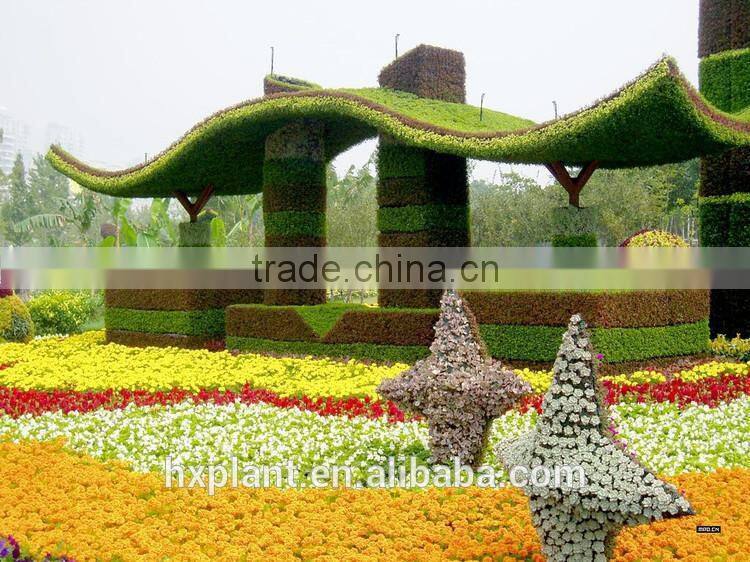 small home sculpture aritificial green sculpture plastic fake plant plastic green sculpture