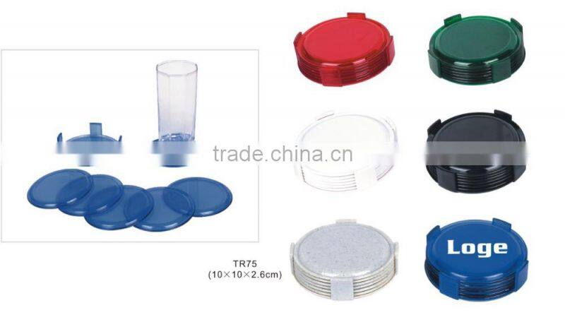 High Quality Clear Plastic Promotional PVC Cup Coaster