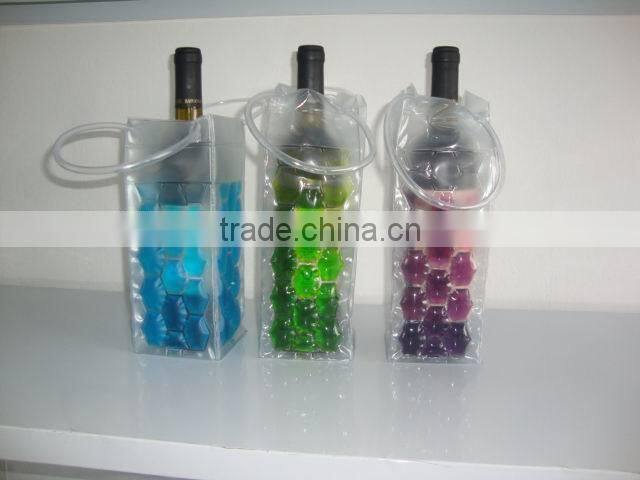 Different colors reusable PVC gel single beer bottle cooler