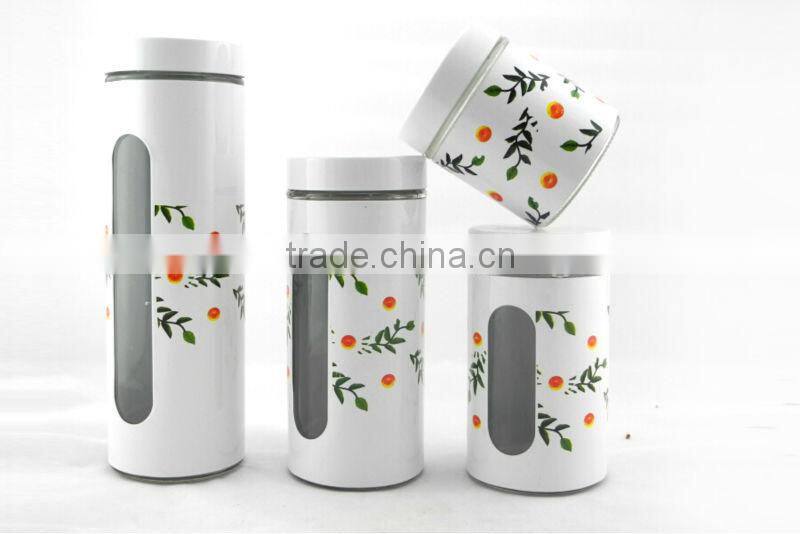 glass salt sugar coffee jars TP12145