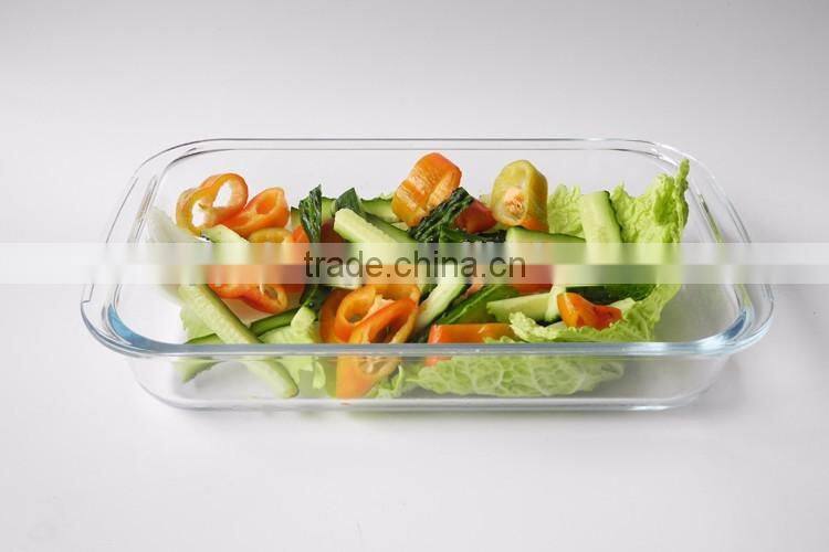 rectangle transparent glass baking dish plate for kitchen