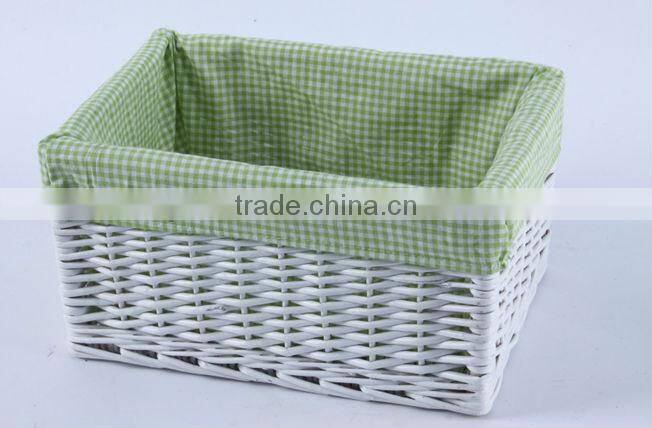 2013 HOT!!! naturel wicker basket with wood handlers