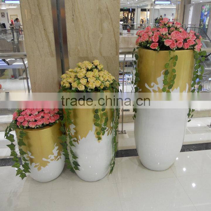 Fashion big FRP flowerpot
