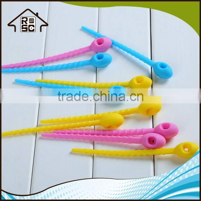 NBRSC Colorful All-Purpose Silicone Multi-use smart Food Saver Bread Bag Clip Household Snake Ties