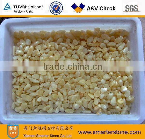 Cheap Machine-made Yellow Jade Pebble