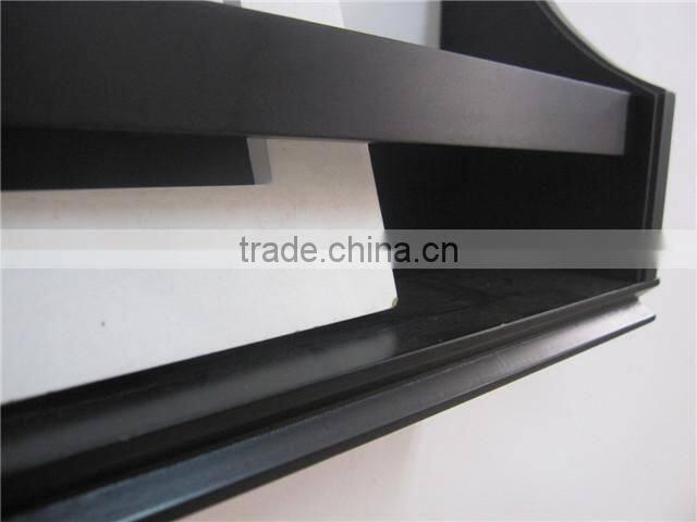 Black Wooden Decorative Floating Wall Shelf