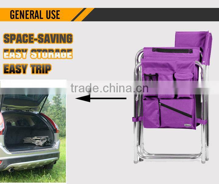 Fabric red director chair for picnic camping