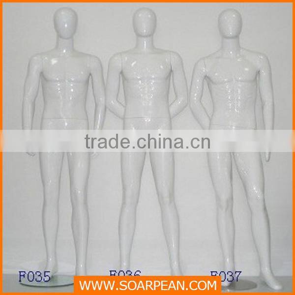 New Products Fiberglass White Male Mannequin Stand