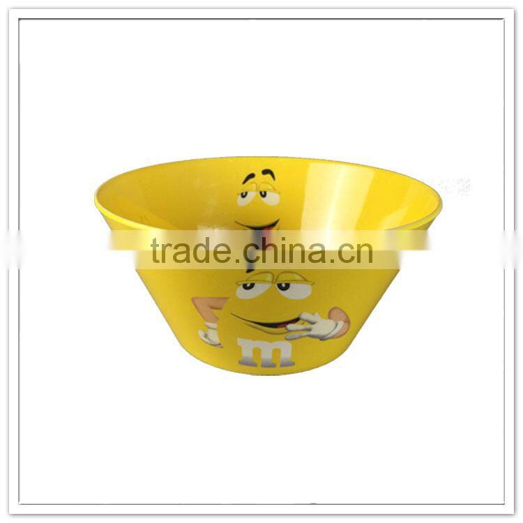 Chinese factory direct supply gift items yellow plastic cheap cereal bowls, melamine custom promotional bowl
