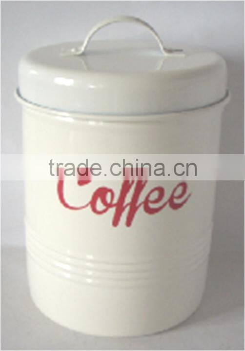High quality coffee metal kitchen storage jars