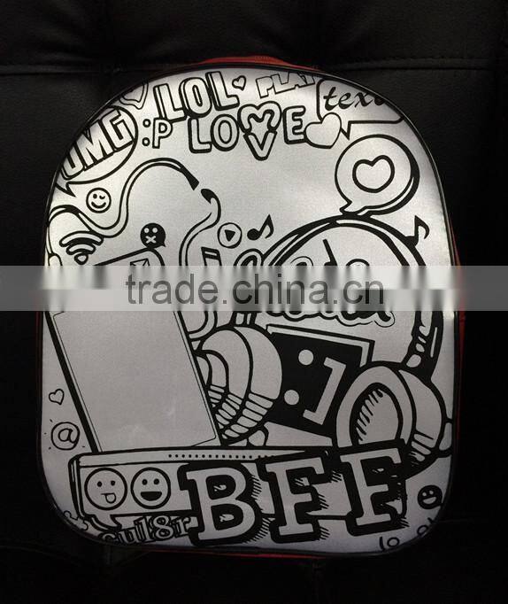 Animation style DIY schoolbag graffiti bag children backpack