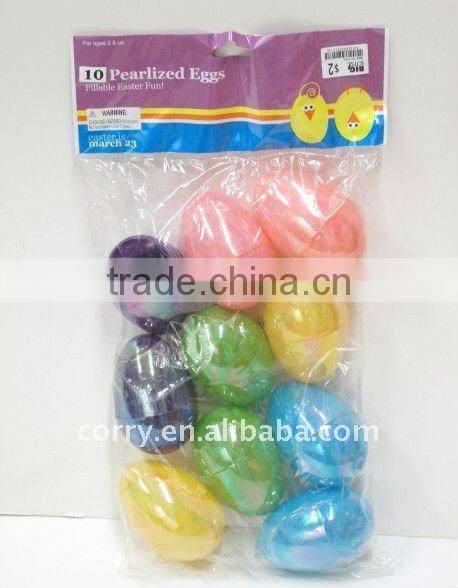 6PC Easter decorative colorful pearlized eggs
