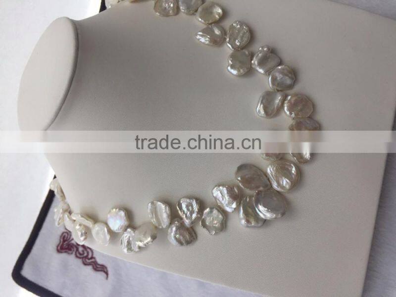 9-10 mm White Baroque Freshwater Pearl Jewelry Necklace