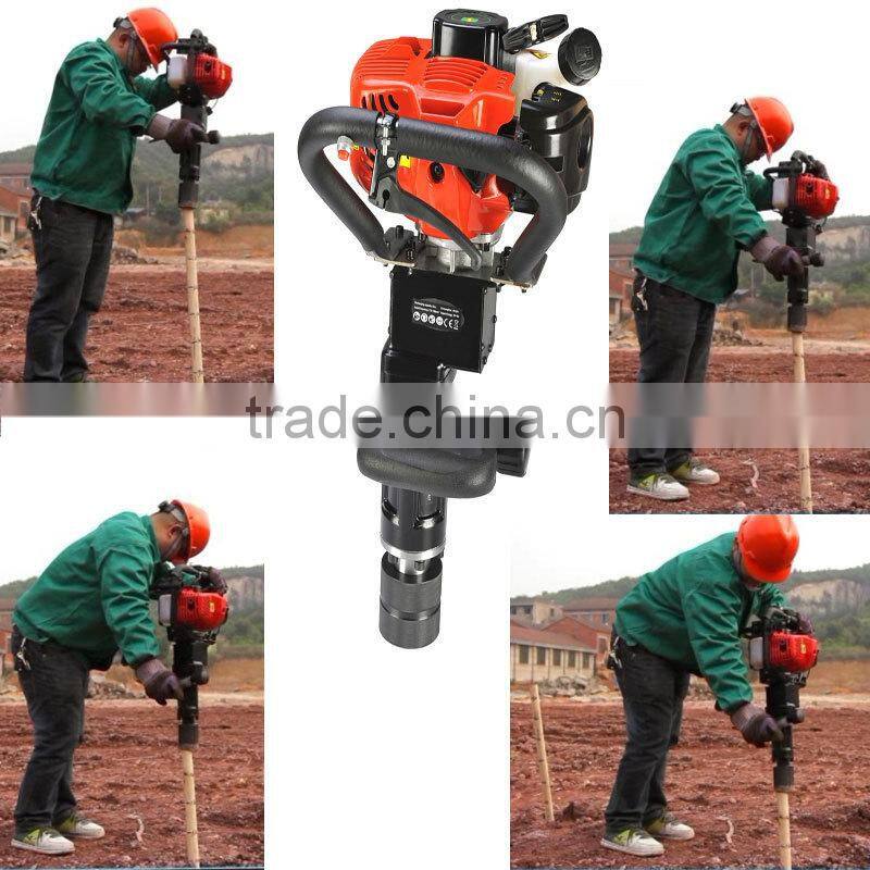 50mm 70mm Portable Petrol Powered Fence Vibrating Post Driver Hammer Mini Gasoline Excavator Pile Machine