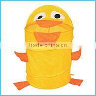 Foldable Collapsible Blue Cartoon Dirty Clothes Laundry Hamper Basket With Lid