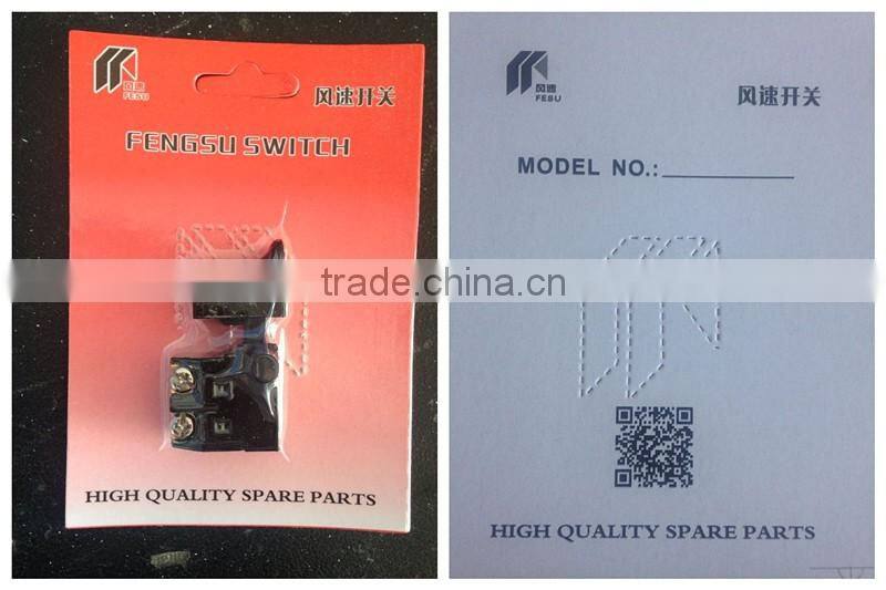 fs41 Dust Proof 6A power tool spare parts, angle grinder switch trigger switch for BS 6-100