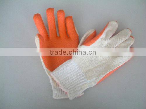 7 gauge red rubber palm glove for construction