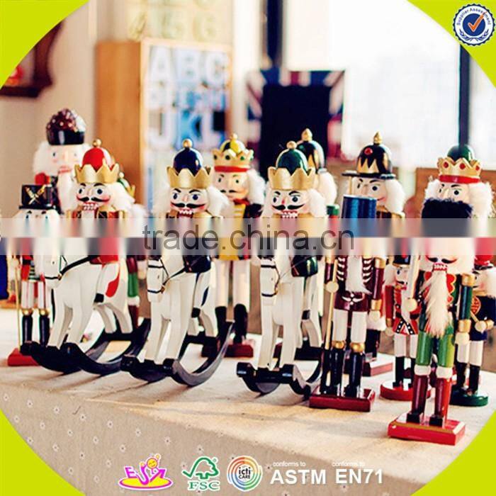 Wholesale fancy toddler wooden king nutcracker, stylish household wooden king nutcracker,best gift nutcracker W02A015