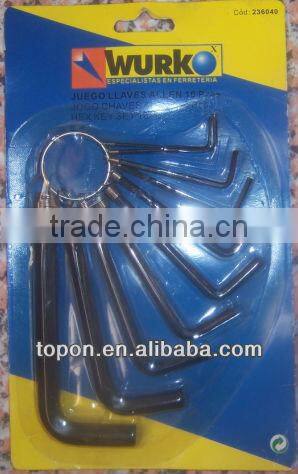 10pcs set Hex key wrench